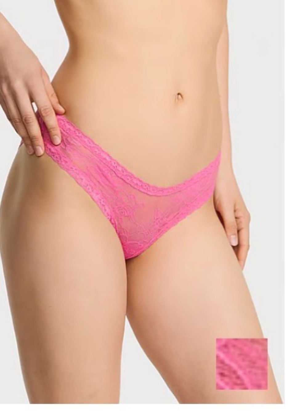 Victoria's Secret Hot Pink Lace Bikini Panty